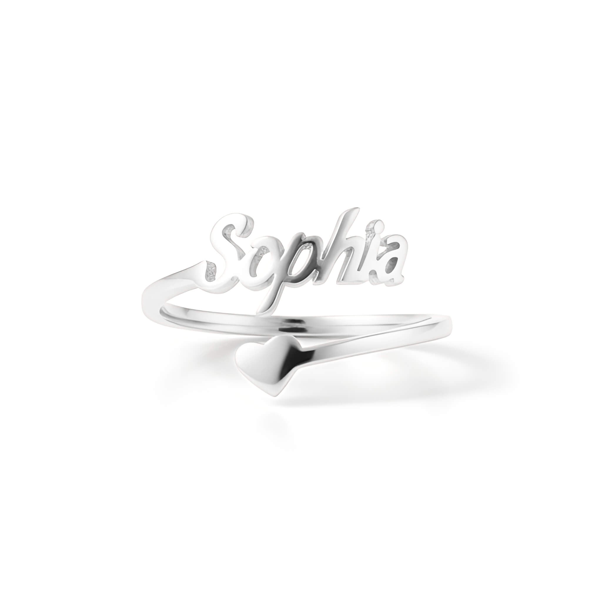 Personalized Name Heart Ring