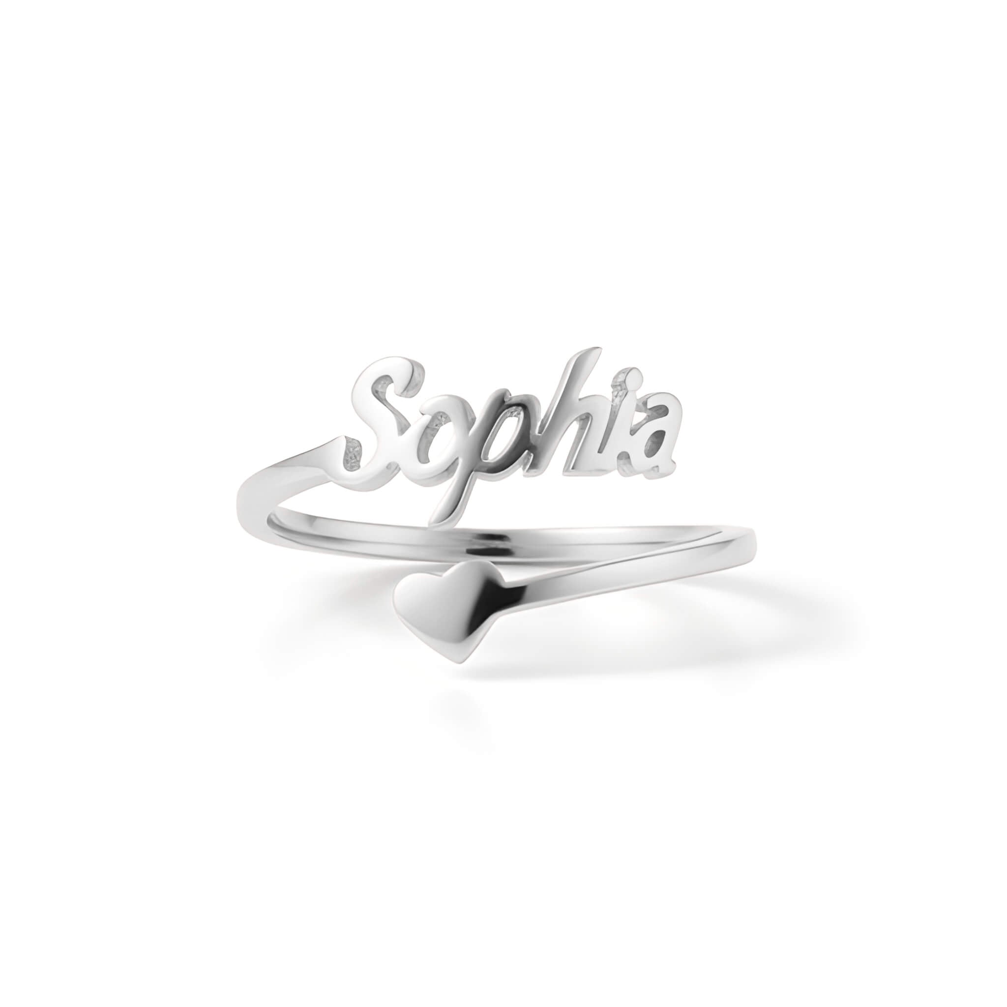 Personalized Name Heart Ring