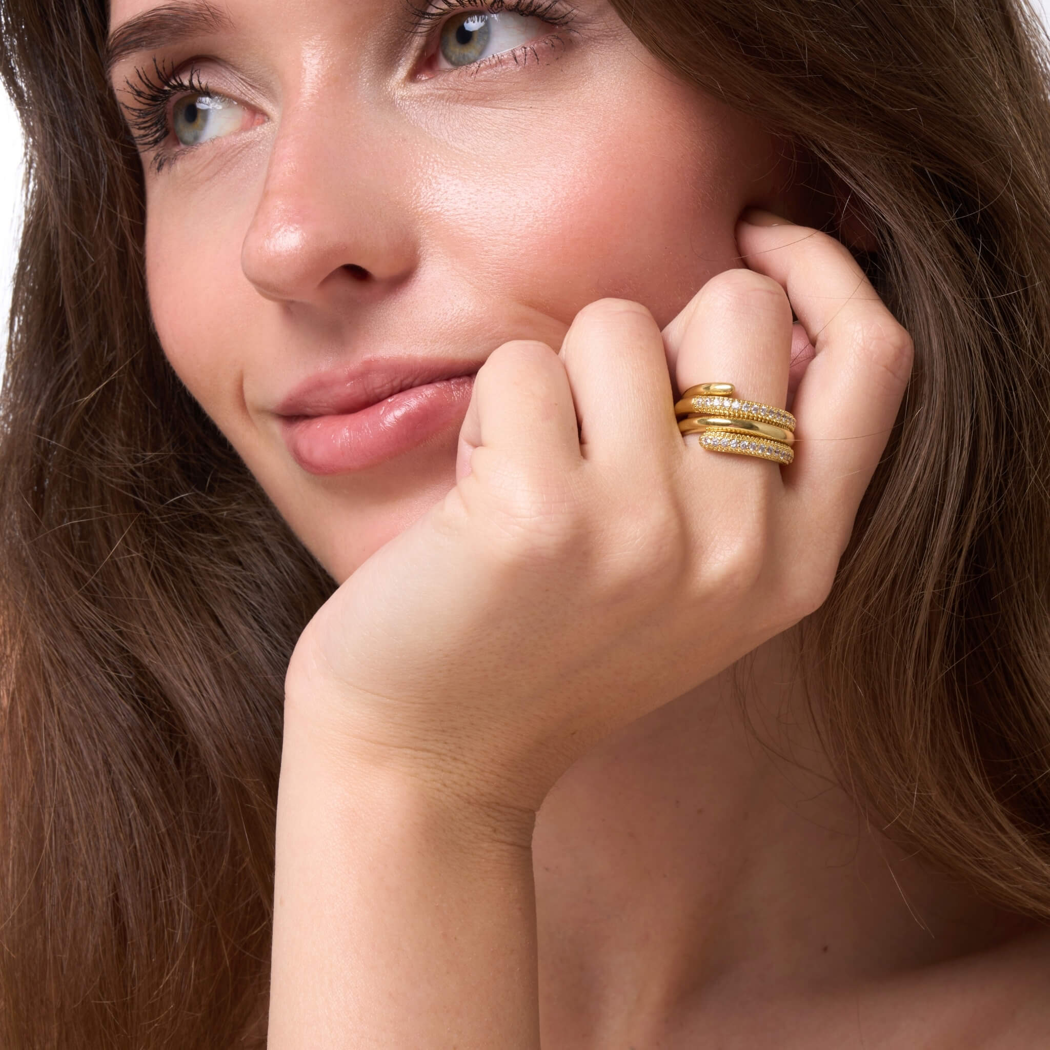 Leah Pavé Stack Ring