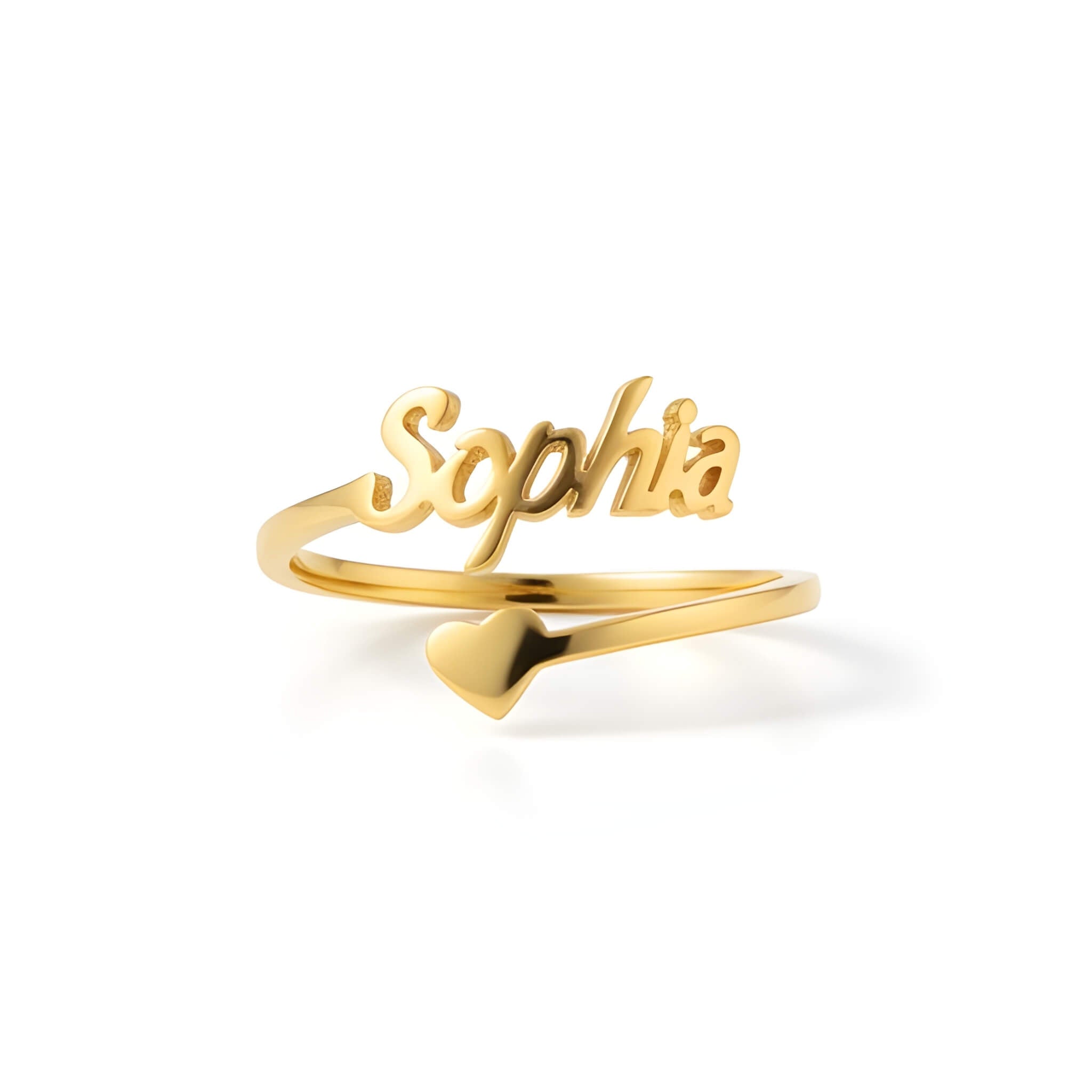 Personalized Name Heart Ring
