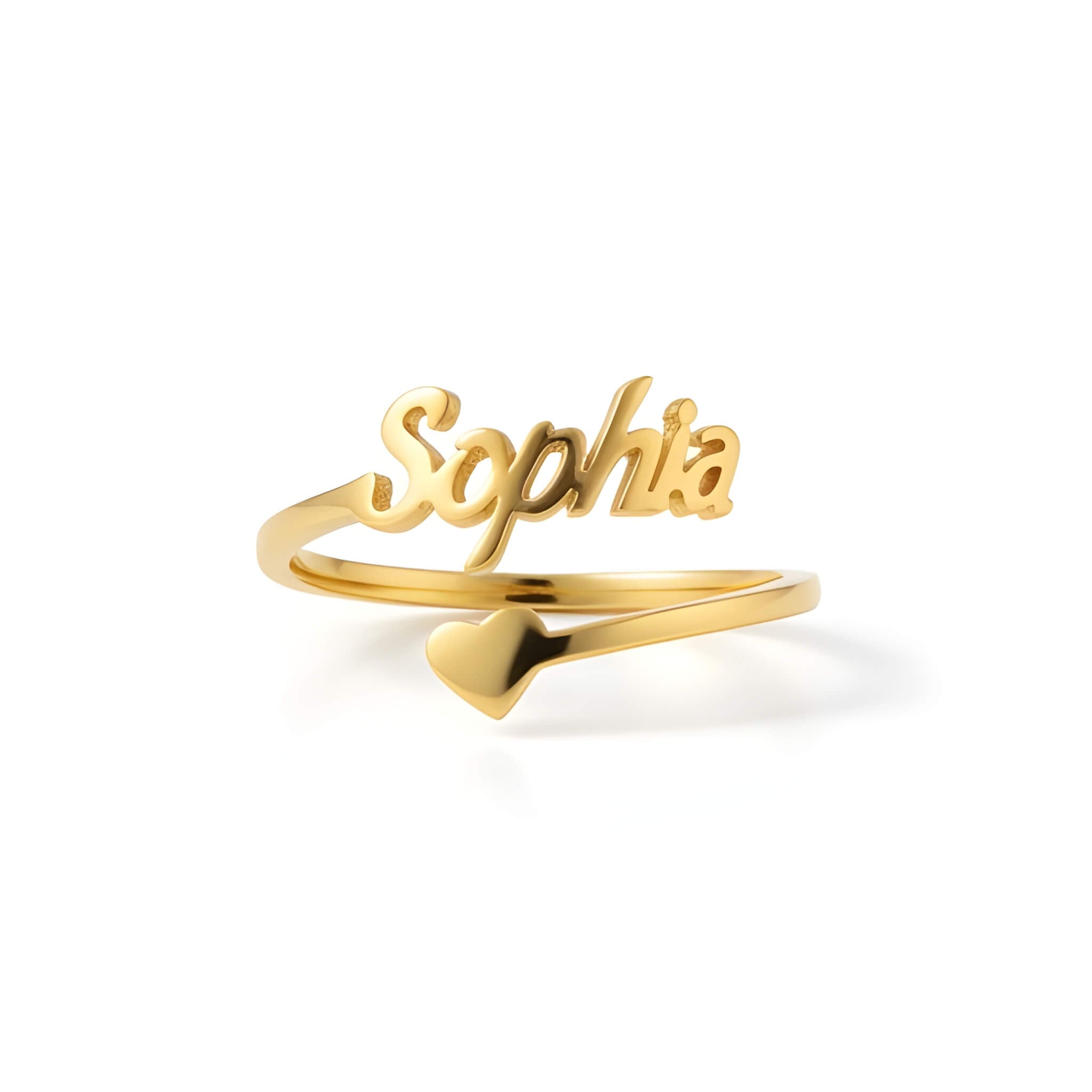 Personalized Name Heart Ring