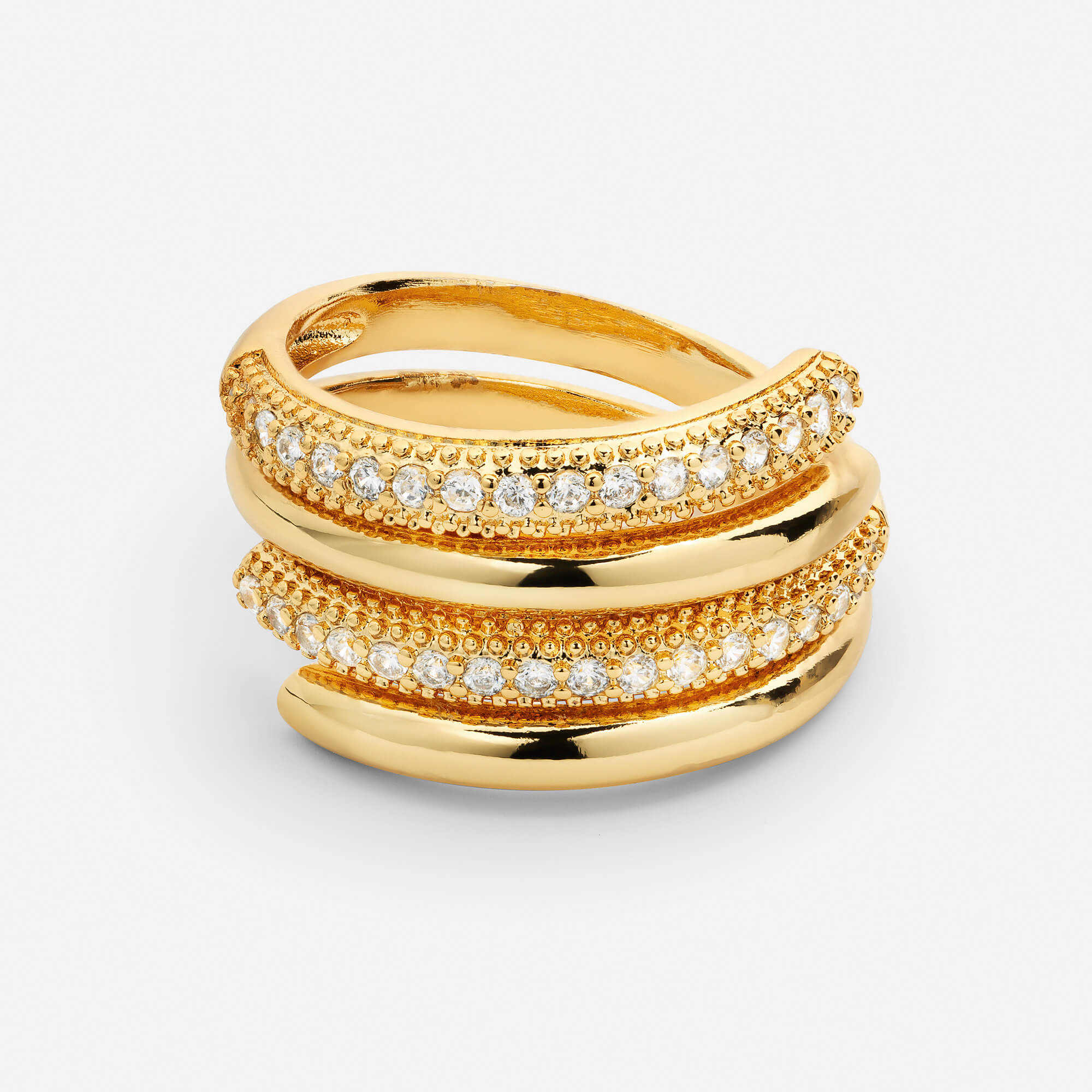 Leah Pavé Stack Ring